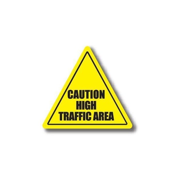 Ergomat 12in TRIANGLE SIGNS - Caution High Traffic Area DSV-SIGN 144 #0109 -UEN - main